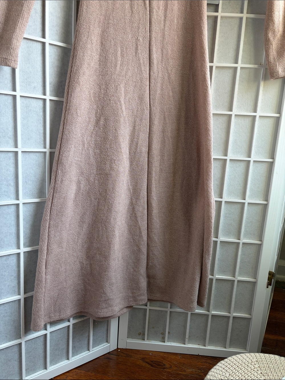 Long Sleeve Knit Dress -desert sand - Picture 2 of 5